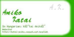 aniko katai business card